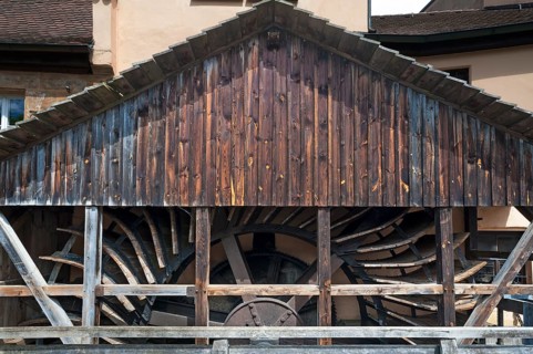 Waterwheel of a former hammer mill