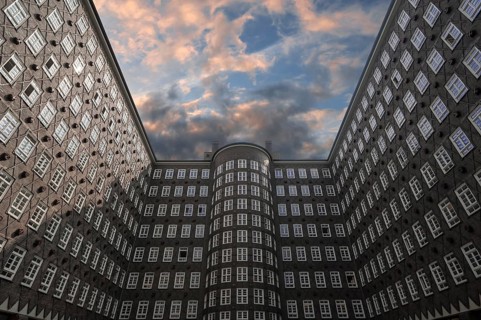 Courtyard of the Sprinkenhof traditional office building