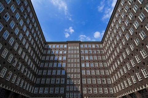 Courtyard of the Sprinkenhof traditional office building