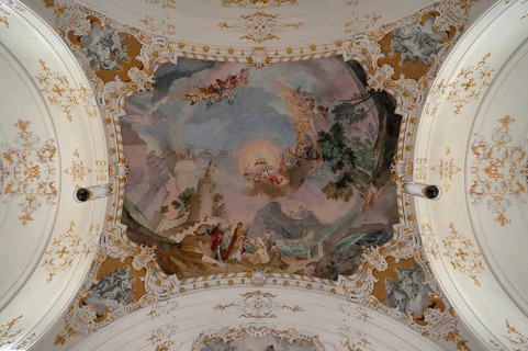 Ceiling fresco of the late Baroque monastery church