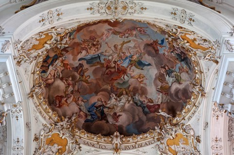 1736 ceiling fresco by Johann Georg Bergmuller Baroque Marienmunster
