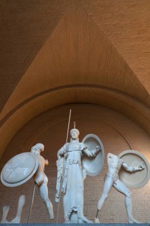 Sculptures of the West pediment of Aegina with Athena