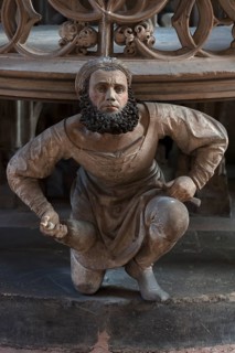 Self portrait of Adam Kraft on the tabernacle