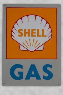 Old Shell sign on wall