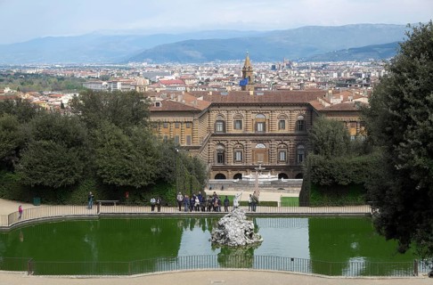 Giardino di Boboli with the Palazzo Pitti