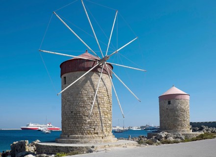 Windmills at Mandraki Harbour