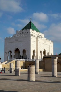 Remains of columns of the former prayer hall of the Hassan Mosque