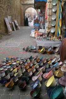 Pottery in streets of Essaouira