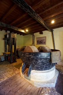 Old wine press in the monastery of Panagia Theotokos tis Paleokastritsas or Panagia Theotokos
