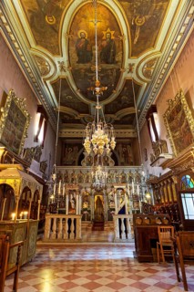 Interior of the Greek Orthodox monastery Church