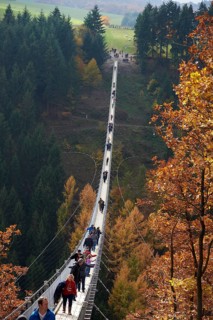 Suspension bridge over Geierlay Morsdorfer Bachtal