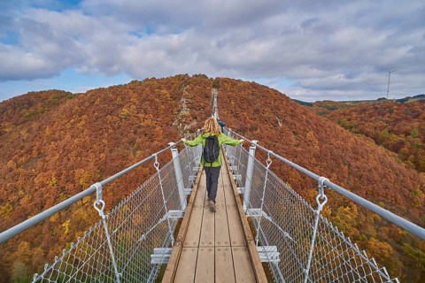 Suspension bridge over Geierlay Morsdorfer Bachtal