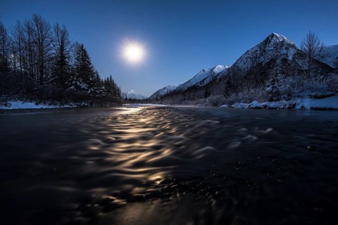 Full moon over Portage River