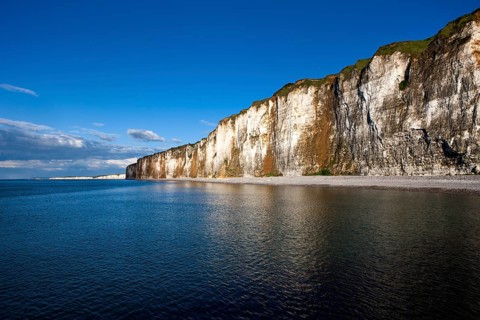 Chalk cliffs on the coast near Saint-Valery-en-Caux