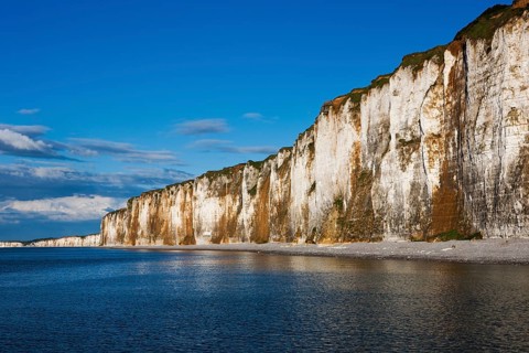 Chalk cliffs on the coast near Saint-Valery-en-Caux