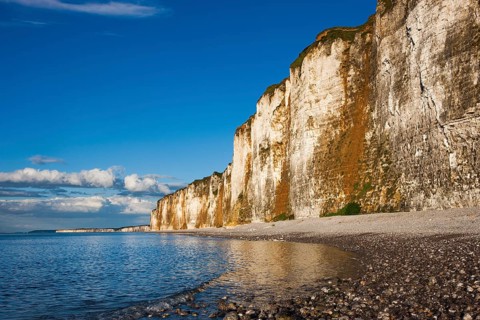 Chalk cliffs on the coast near Saint-Valery-en-Caux
