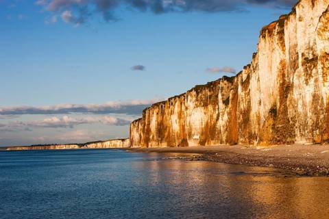 Chalk cliffs on the coast near Saint-Valery-en-Caux