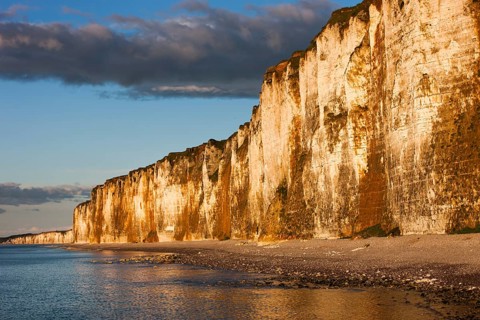 Chalk cliffs on the coast near Saint-Valery-en-Caux