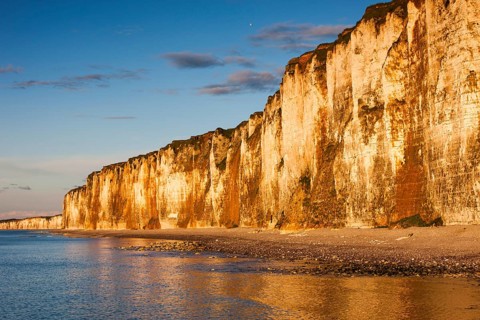 Chalk cliffs on the coast near Saint-Valery-en-Caux