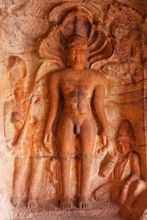 Relief of Jain Tirthankaras in the cave no. 4