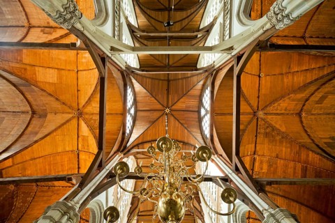 Wooden ceiling in the Oude Kerk