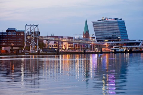 Cityscape with Kiel Fjord