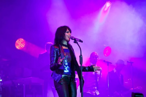 German rock singer Nena at a concert