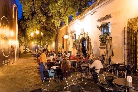 Sidewalk cafe SegaZona in the Zona Colonial old town