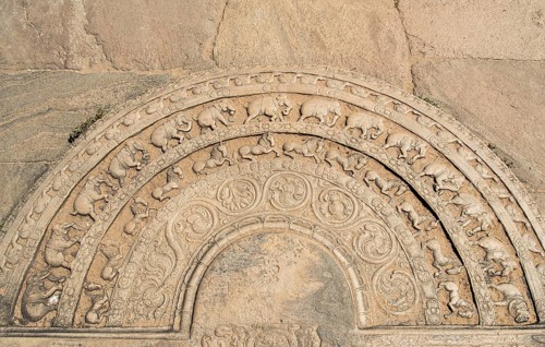 Sandakada Pahana or moon-stone slab