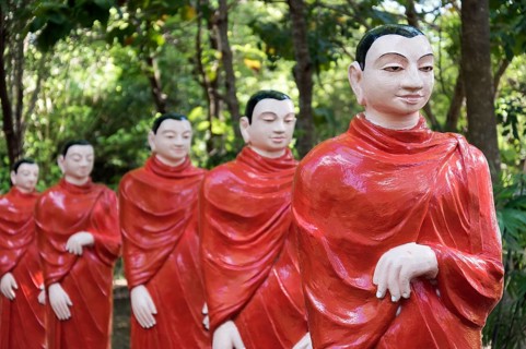 Statues of monks
