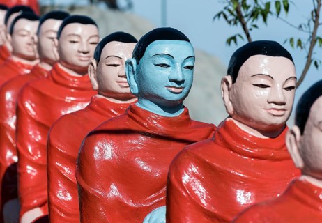 Statues of monks
