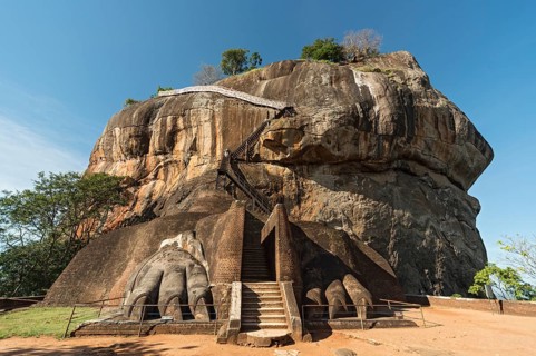 Lion Gate and climbing stretch at Sigiriya or Lion Rock