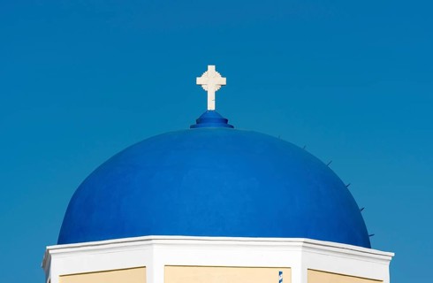 Blue dome of the church of St. George