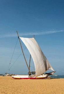 Traditional catamaran fishing boat
