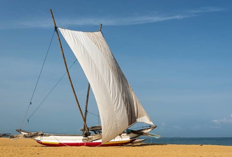 Traditional catamaran fishing boat