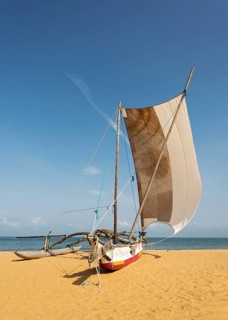 Traditional catamaran fishing boat