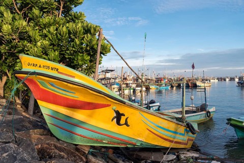 Fishing boat in the Mirissa harbour