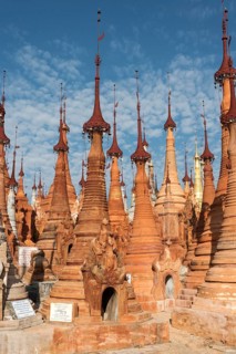 Stupas of Shwe Inn Thein Pagoda