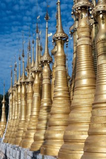 Golden stupas of Shwe Inn Thein Paya