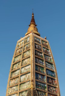 Replica of the Mahabodhi Temple at Shwedagon Pagoda