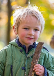 Boy with stick