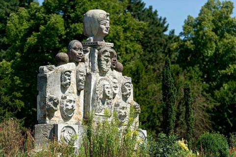 Grotesque sculptures in mixed styles of several epochs by Max Buchhauser