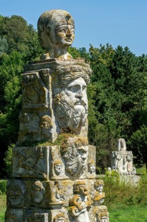 Grotesque sculptures in mixed styles of several epochs by Max Buchhauser