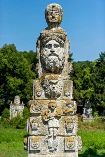 Grotesque sculptures in mixed styles of several epochs by Max Buchhauser