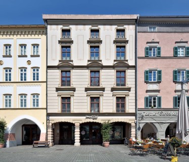 Historic residential and commercial buildings at Max-Josefs-Platz