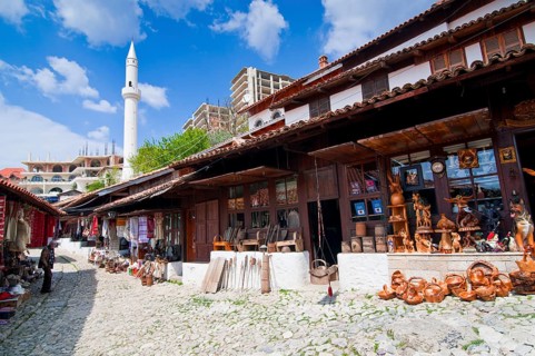 Souvenirs for sale in traditional houses