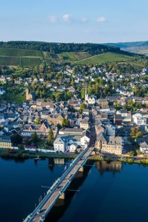 View across Traben-Trarbach and the Moselle river
