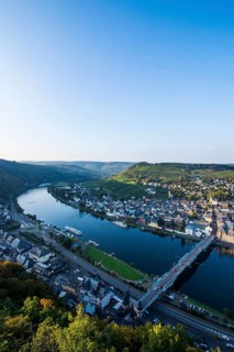 View across Traben-Trarbach and the Moselle river