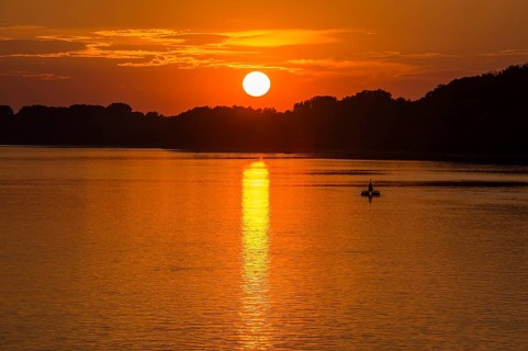 Sunset over the Danube