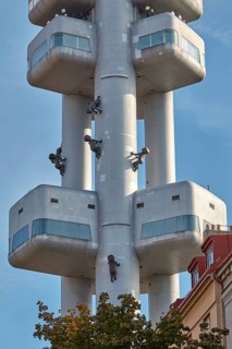 TV Tower with sculptures of crawling babies by the artist David Cerny